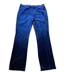 Premier Amour Navy Blue Velvet Pants Womens XL New With Tags Holiday Trousers